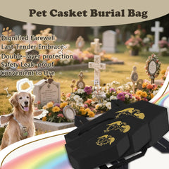 QQW bolsa funeraria mascotas negra cremación permite ceremonia respetuosa en casa