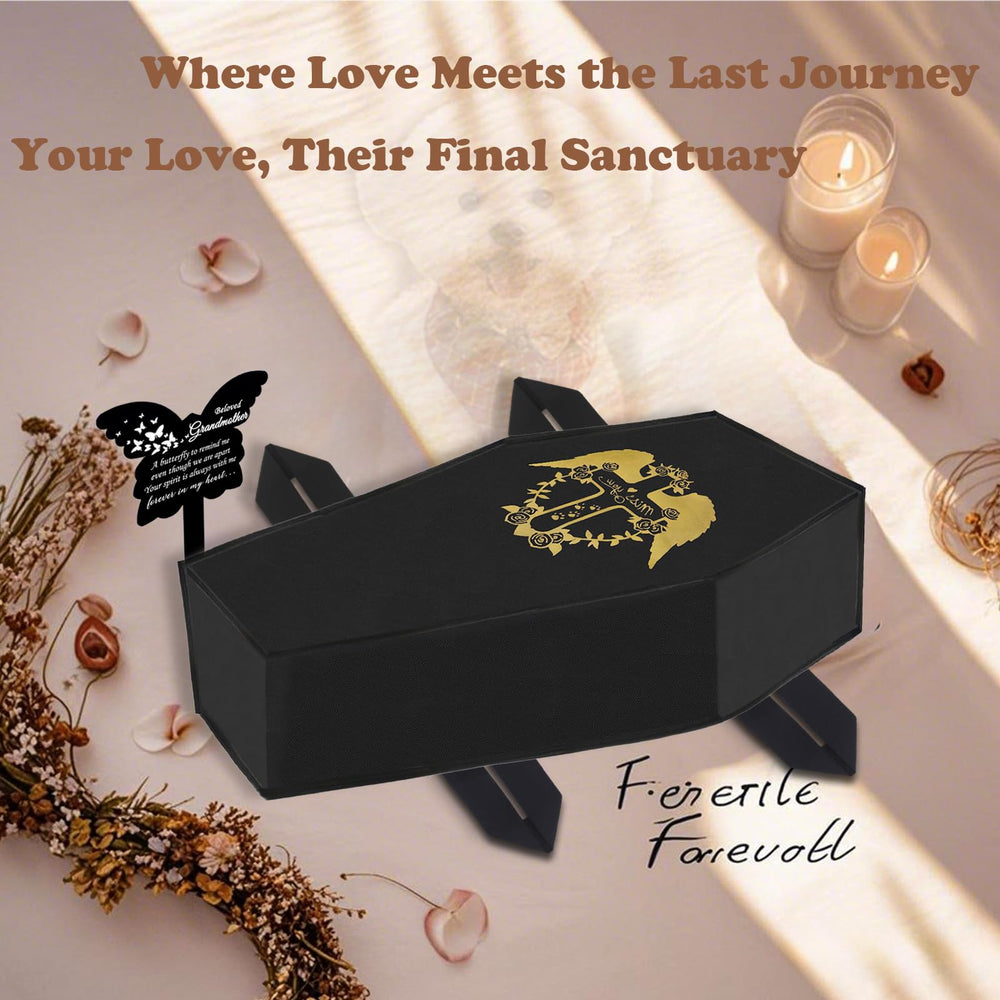 QQW bolsa funeraria para mascotas con doble cremallera para transporte seguro