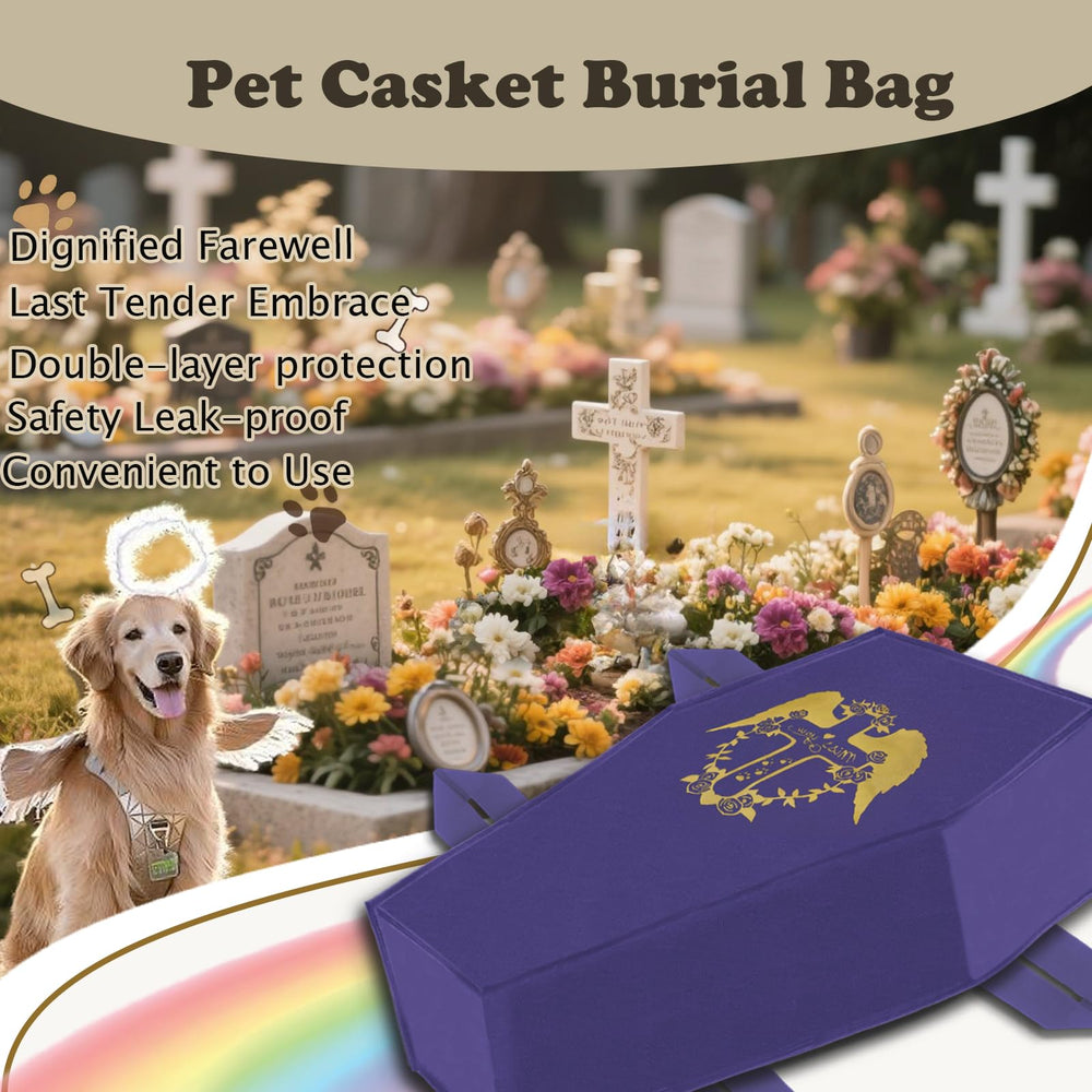 QQW bolsa funeraria para mascotas, doble capa, mayor durabilidad e higiene.