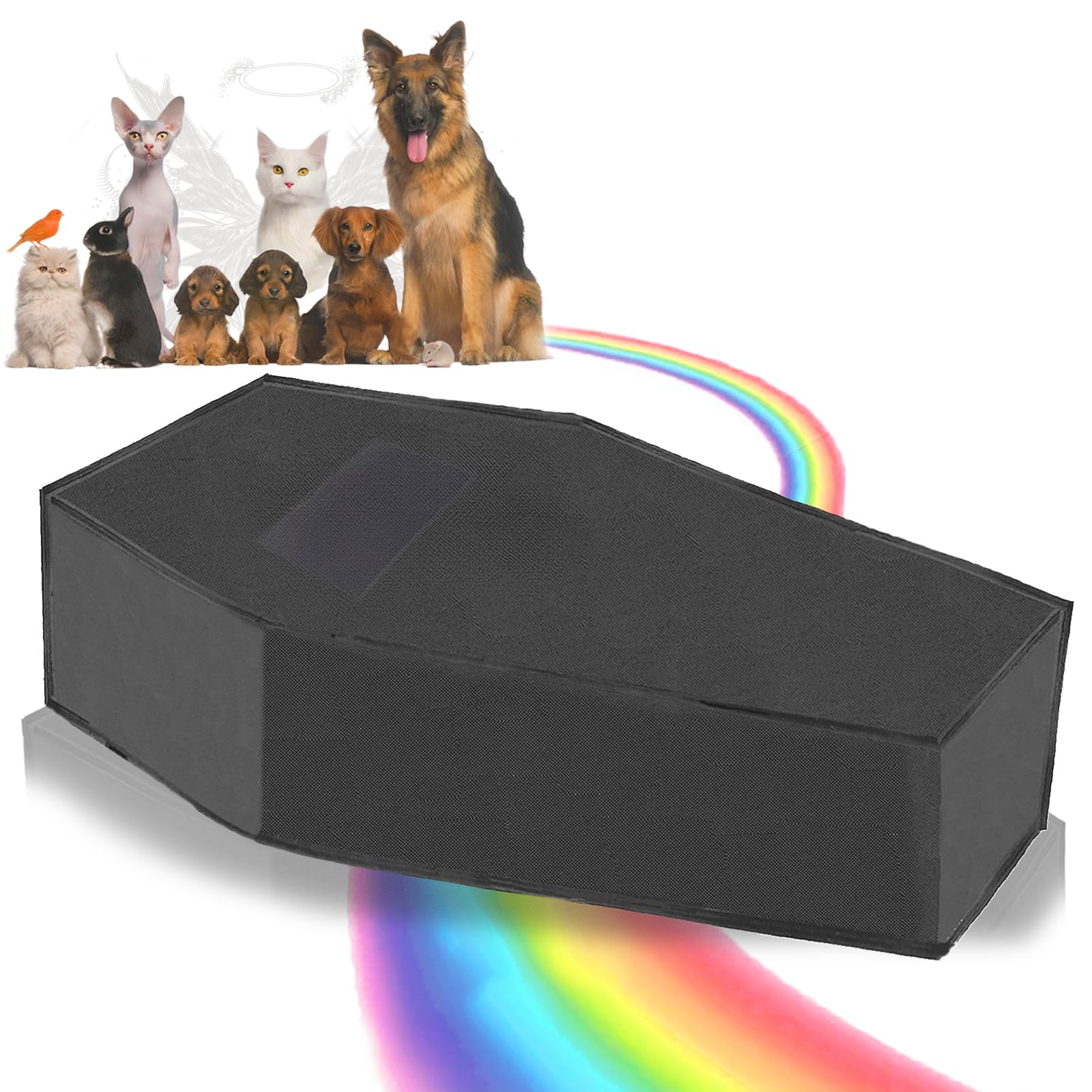 QQW bolsa funeraria para mascotas XS con asas reforzadas para despedida digna.