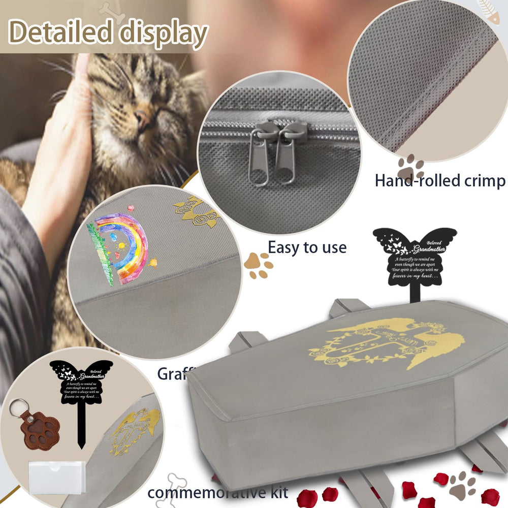 QQW bolsa funeraria mascotas tallas universales: se adapta a gatos y perros