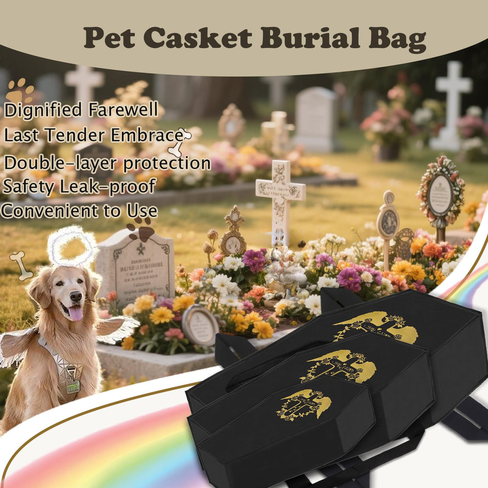 QQW bolsa de entierro para mascotas con tributo personalizable
