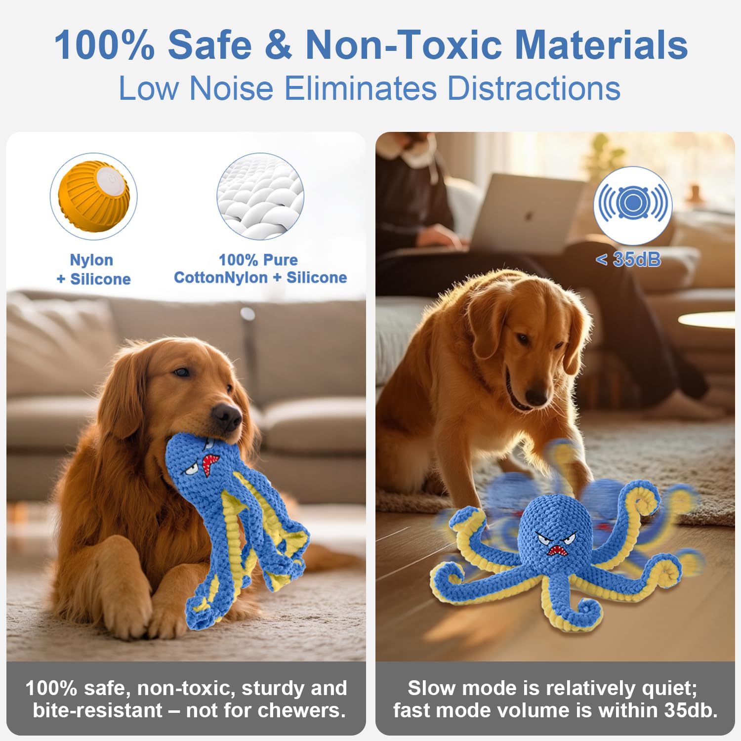 Juguete interactivo completo Qraxond para perros, ideal para sesiones de juego