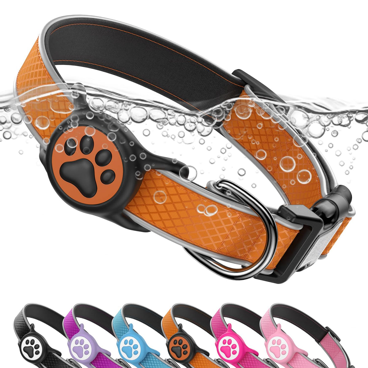 QRTAGLAB Collar perro AirTag: localización rápida durante paseos.
