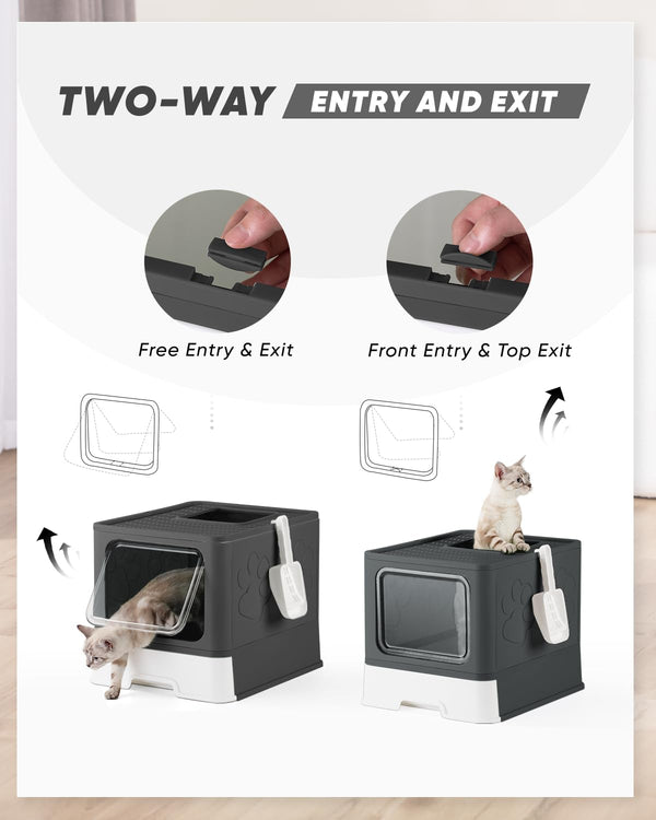 Qualasision caja de arena cerrada con clip ajustable para entrada única