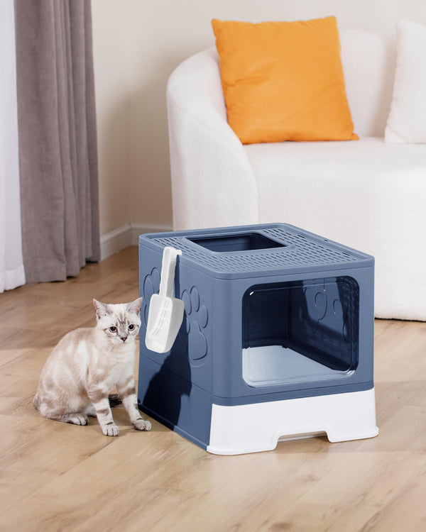 Qualasision caja de arena cubierta azul base sellada evita fugas