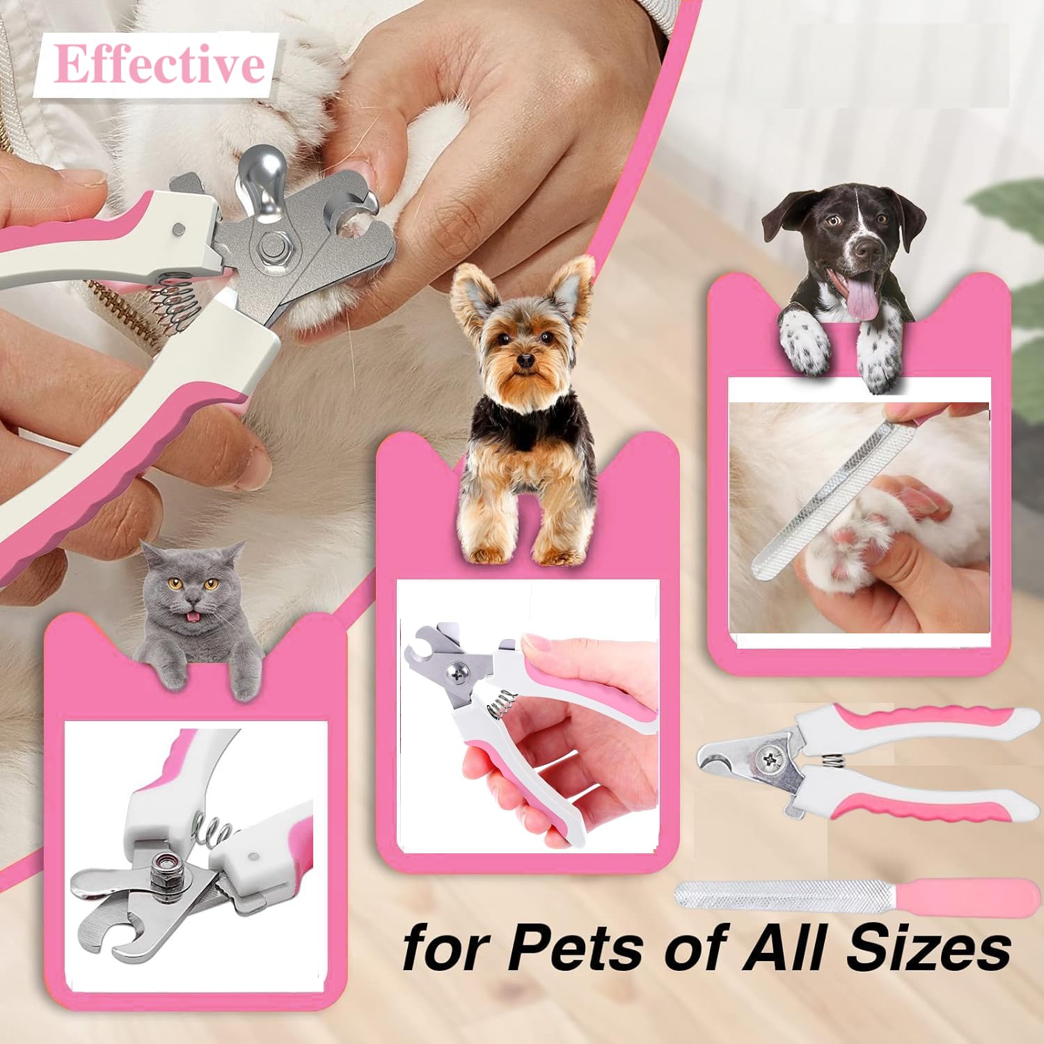 Qubccum kit grooming, cortauñas para uñas regulares de mascotas