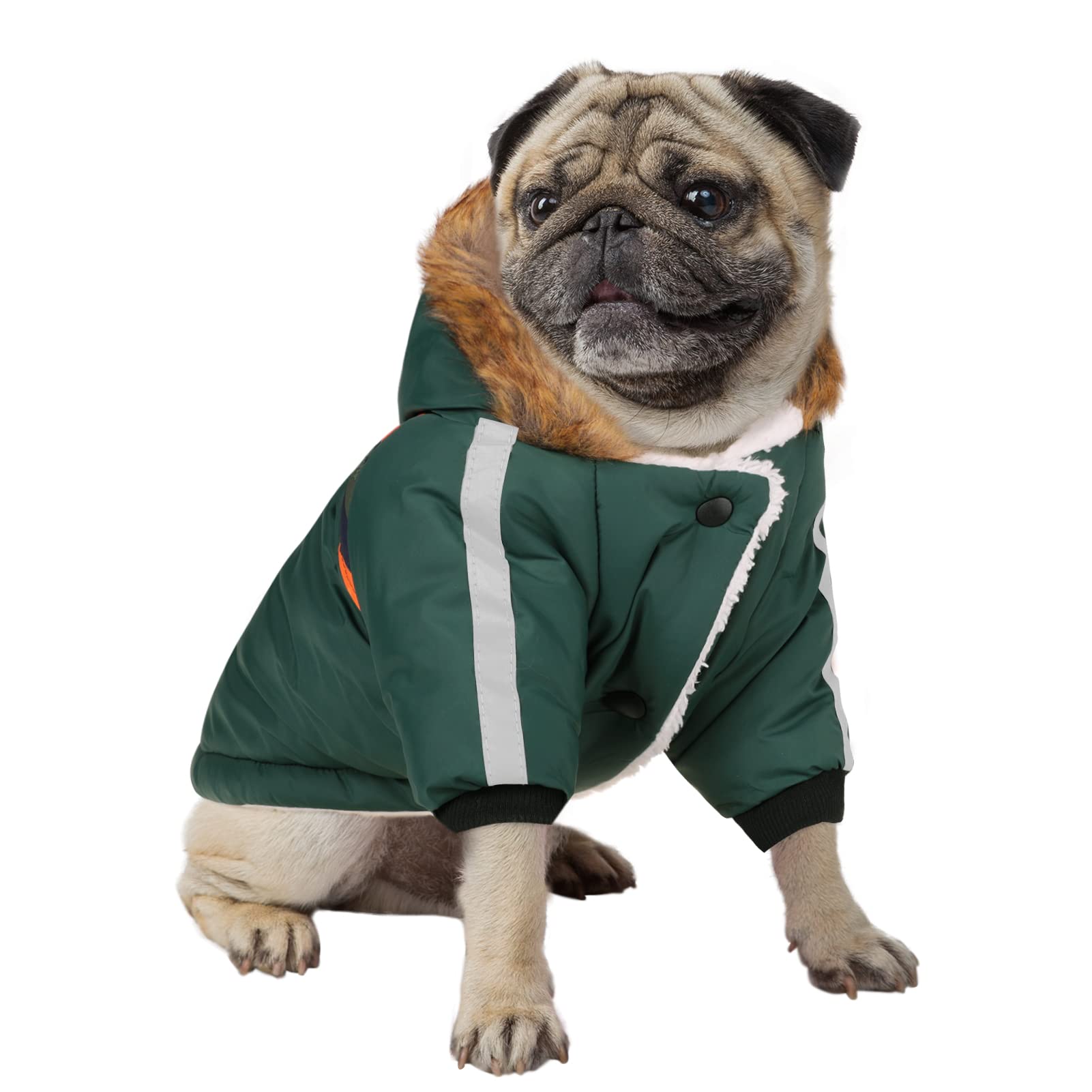 Queenmore abrigo para perro con capucha camuflada, ideal para días fríos al aire libre