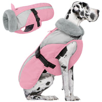 Queenmore abrigo para perro XXXXL frente, calor duradero para paseos fríos.