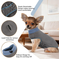 Queenmore chaleco para perro con cintura elástica, ajuste cómodo durante paseos.