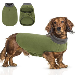 Queenmore chaleco para perro, vista frontal, cálido y cómodo para días fríos.