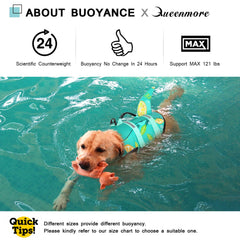 Chaleco para perros Queenmore con cierre ajustable, cómodo y seguro para nadar.