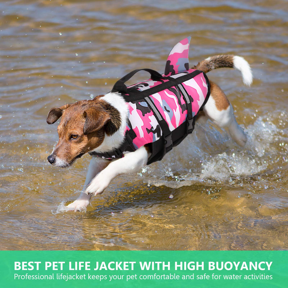 Uso en agua: perro con chaleco Queenmore para bote, canoa o surf