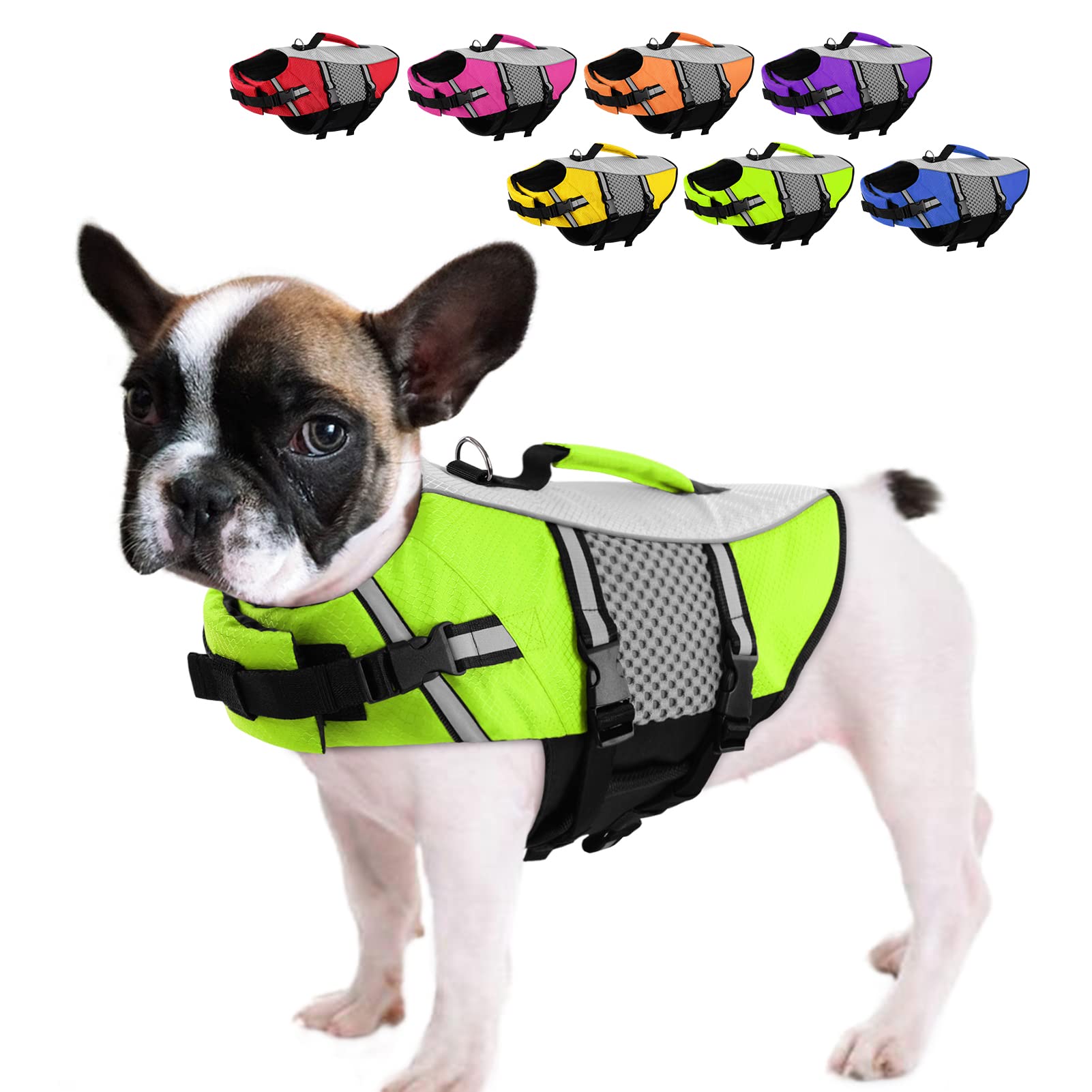 Queenmore chaleco salvavidas para perro pequeño, en agua para nado seguro