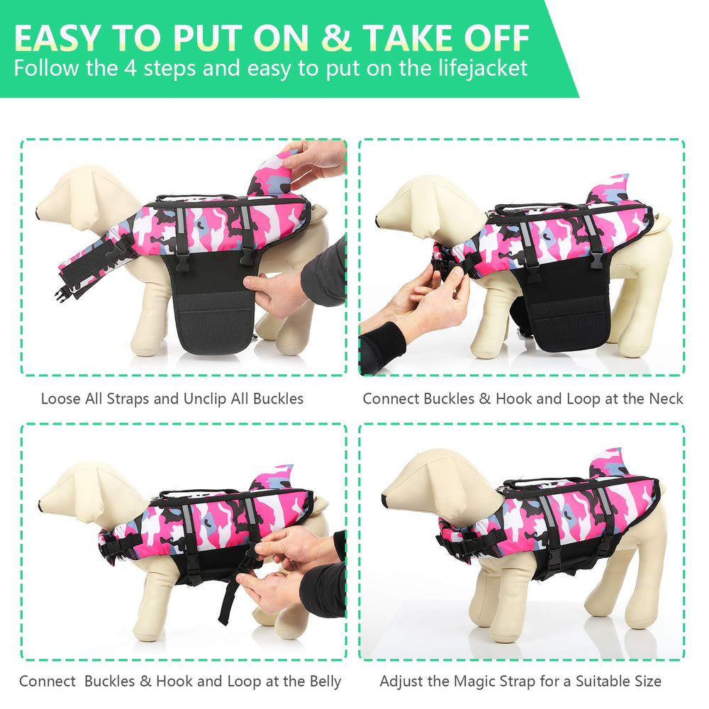 Queenmore chaleco salvavidas perro uso en agua para actividades acuáticas.