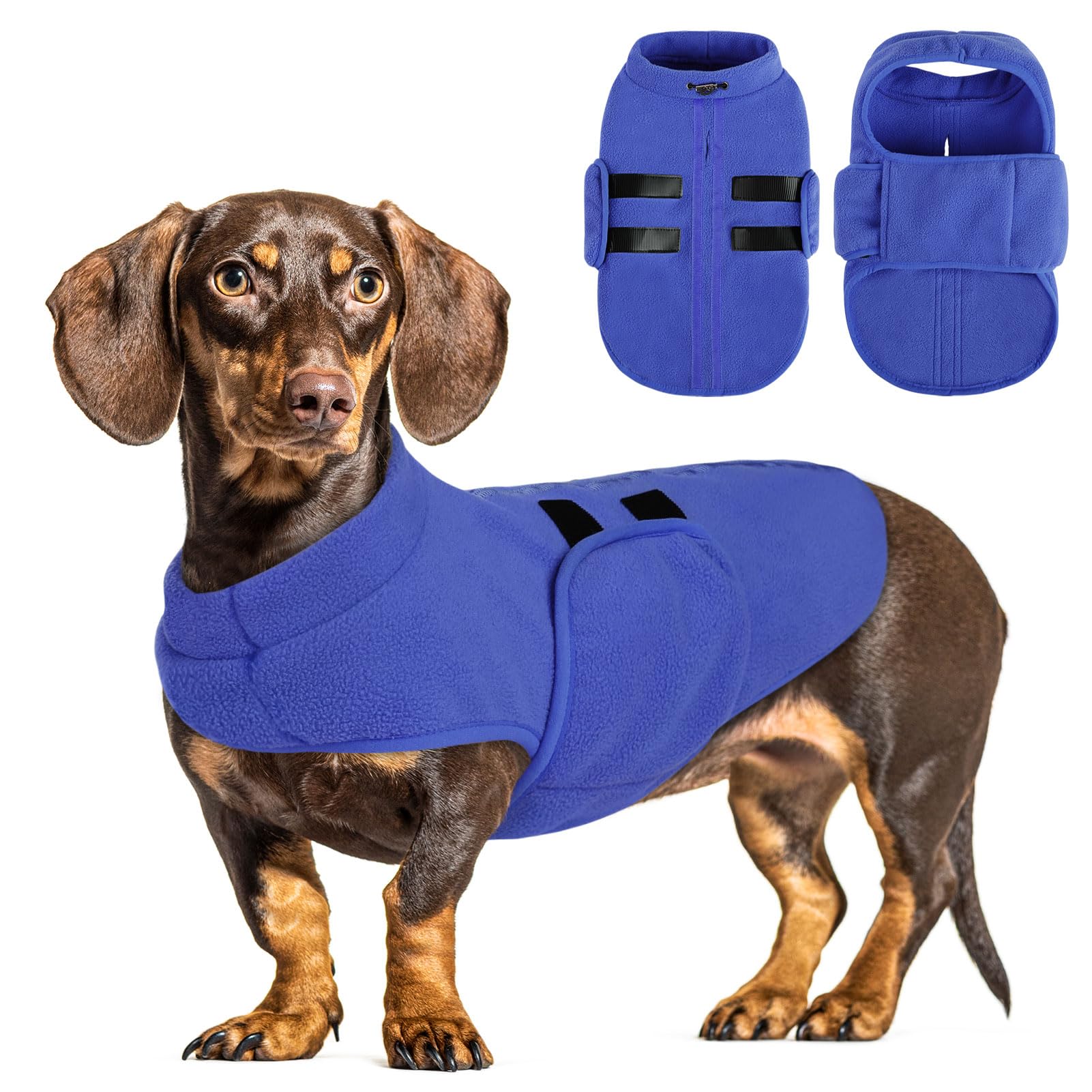 Queenmore chaqueta forro suave para perros, abrigo cálido para paseos de invierno.