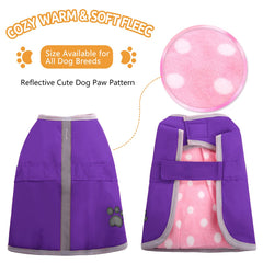 Queenmore chaqueta invernal para perro, interior forro polar para calor suave.