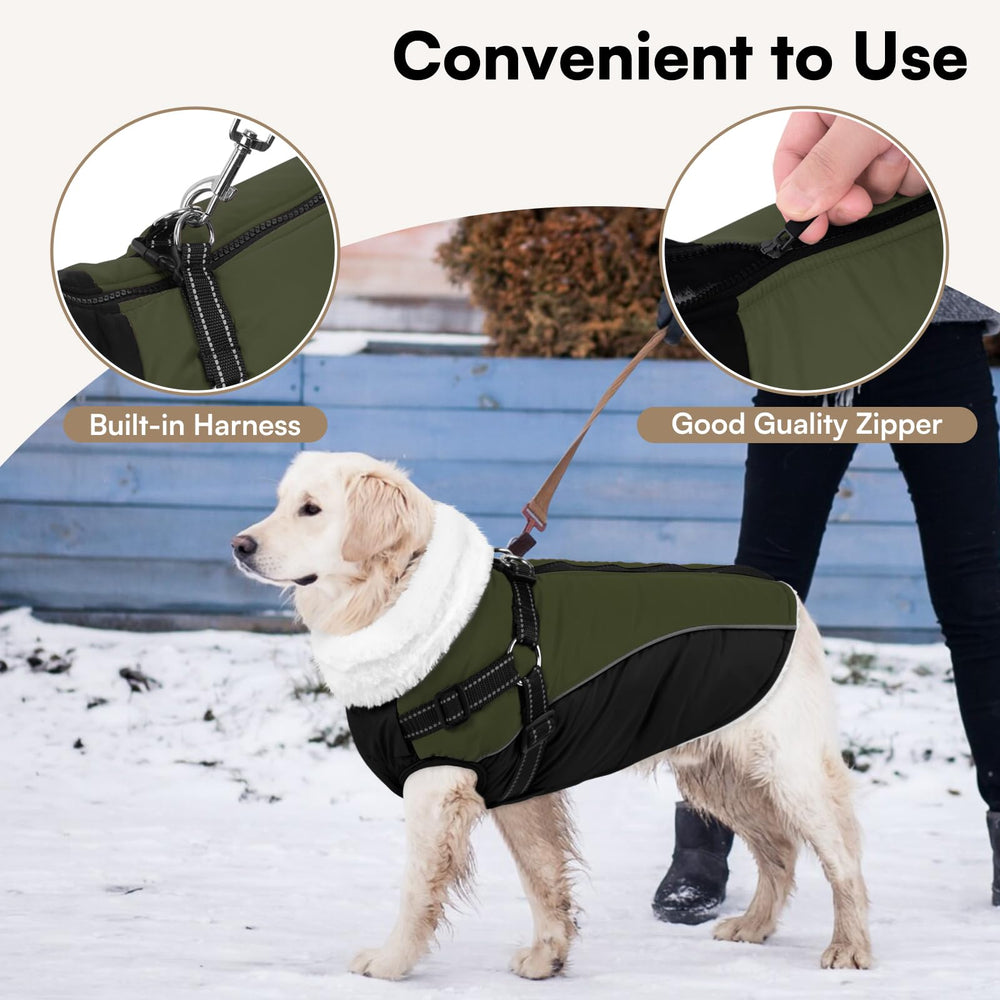 Queenmore chaqueta perro aislante con forro polar para días fríos.