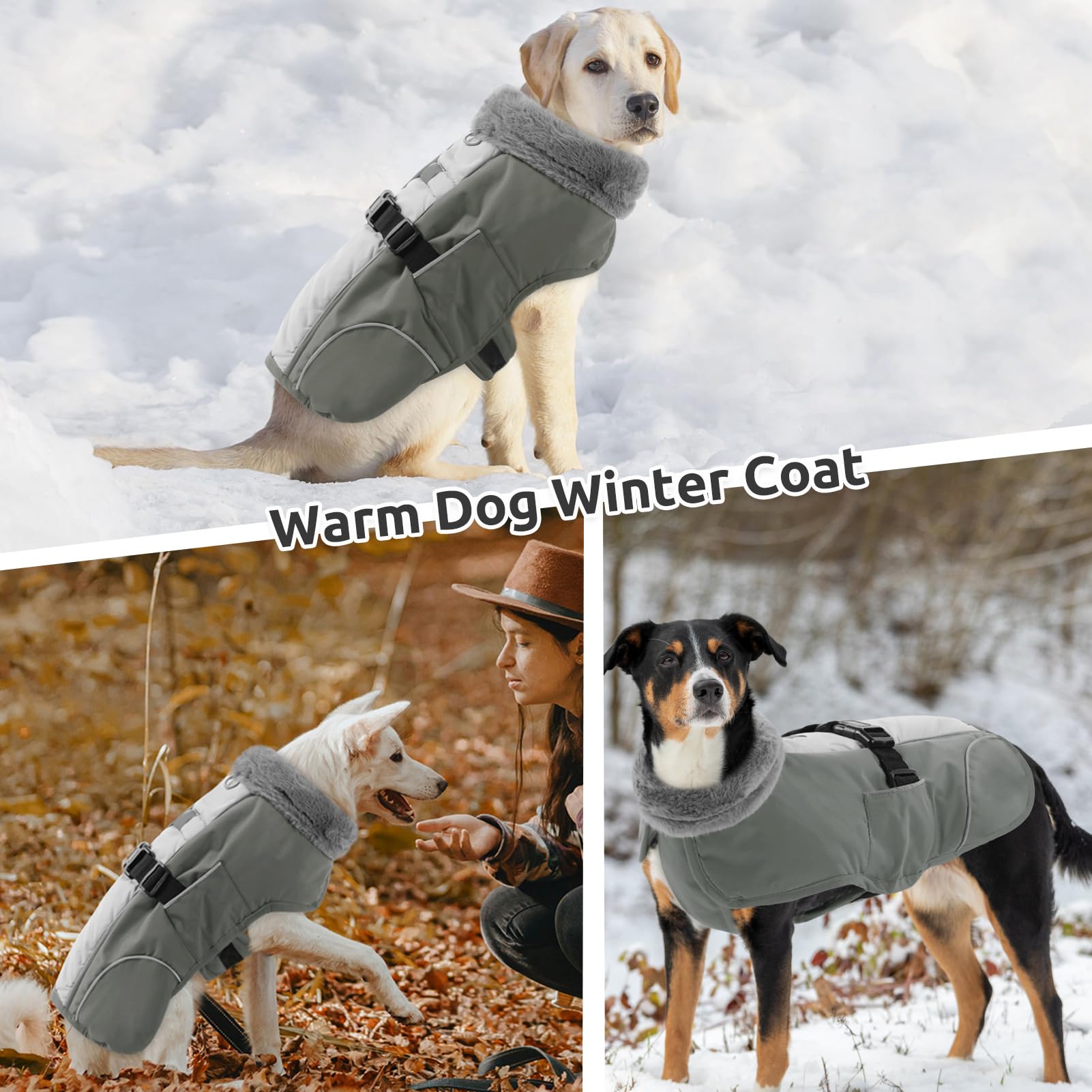 Queenmore chaqueta gris XXXL, banda reflectante visible para seguridad nocturna.
