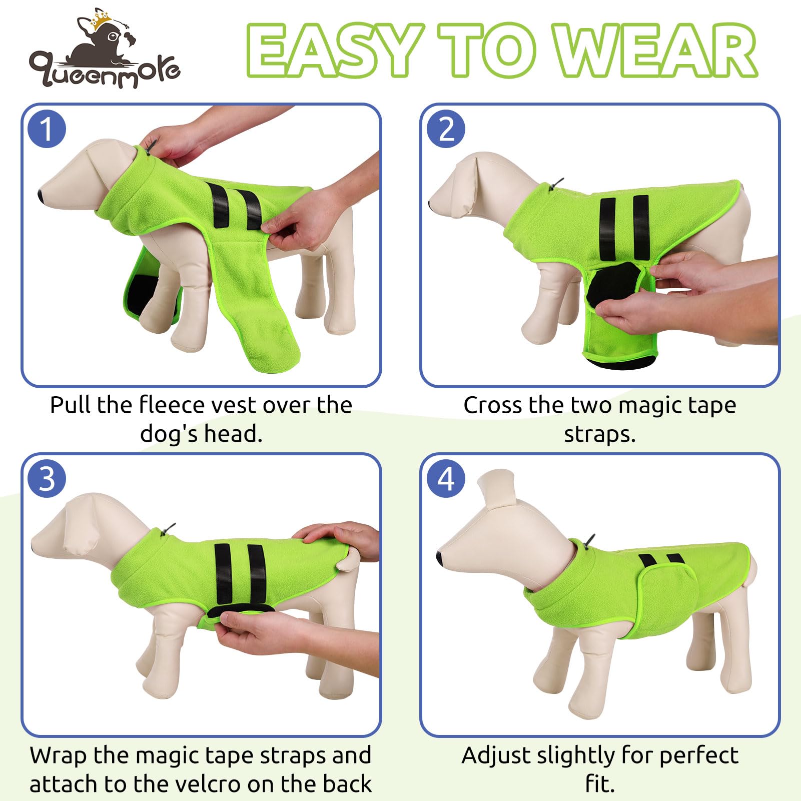 Pullover fácil de poner, cómodo para perros pequeños.