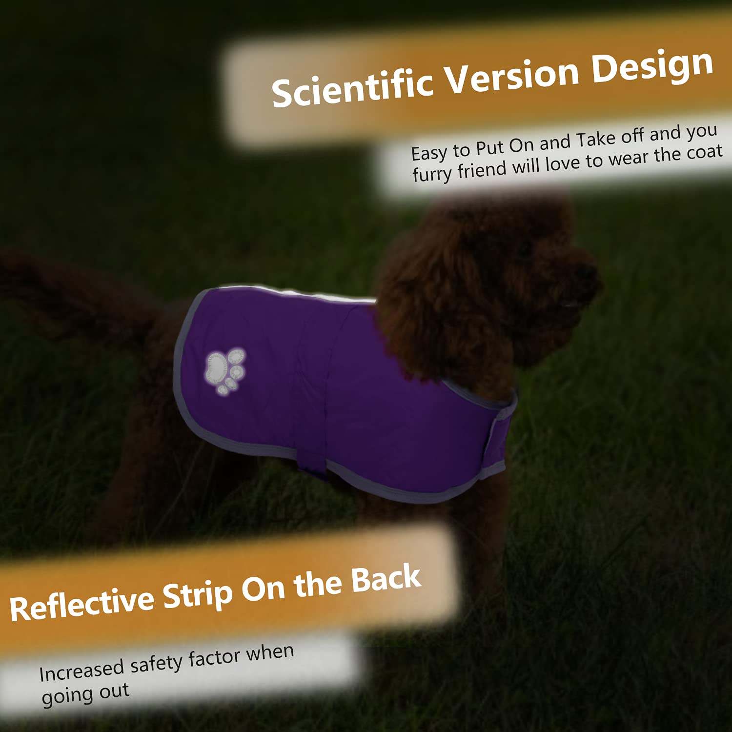 Queenmore chaqueta reversible para perro, dos estilos y calor adicional.