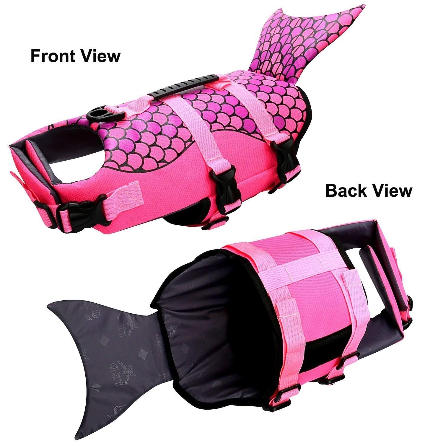 Queenmore chaqueta tiburón rosa en agua, visibilidad y estilo.