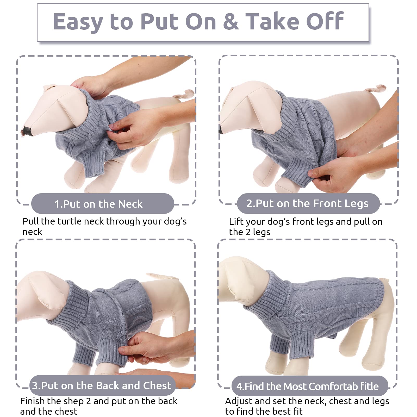 Queenmore modelo gris de talla pequeña para perros miniatura.