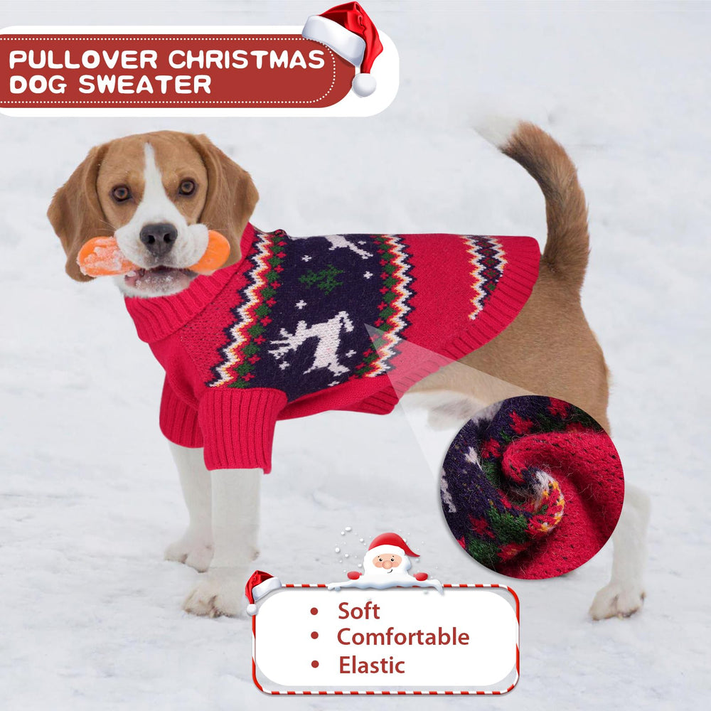 Queenmore pullover perro invierno tejido grueso, perfecto para salidas nocturnas.