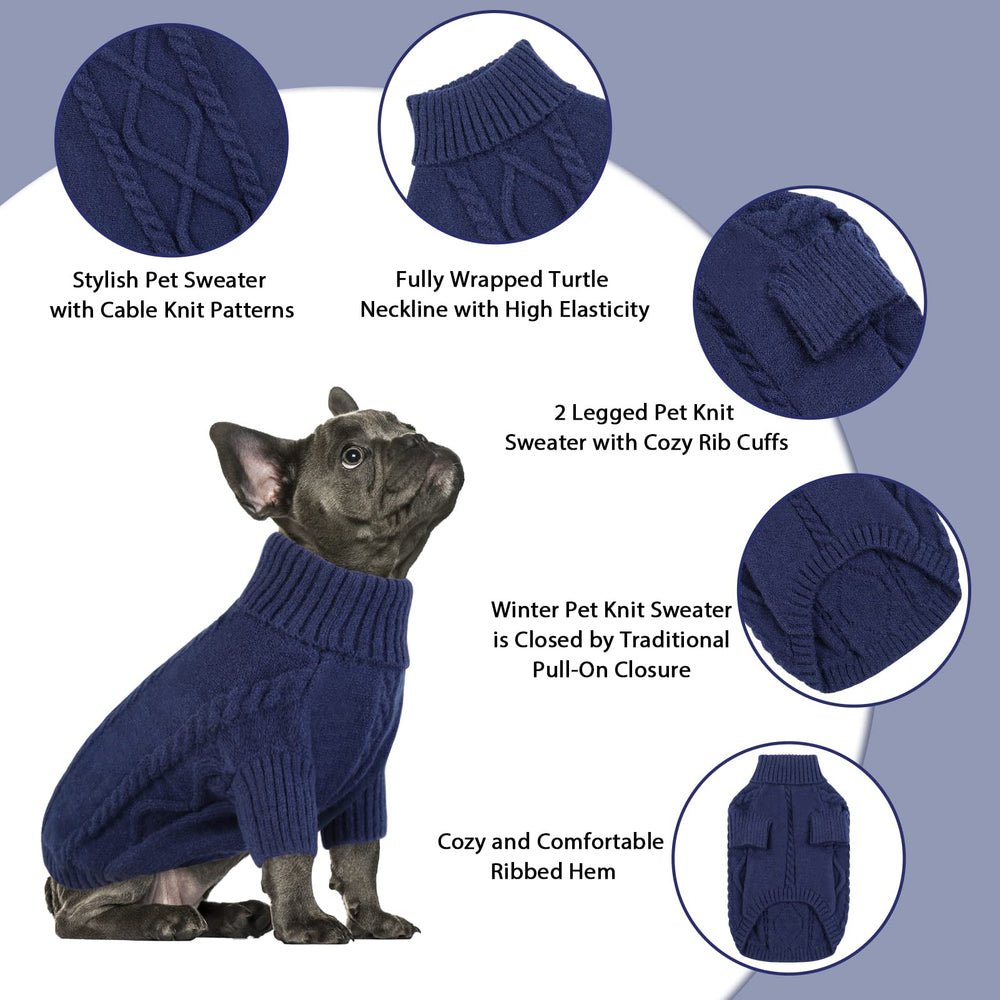 Queenmore suéter tejido para perro cubre barriga, mantiene calor y confort.