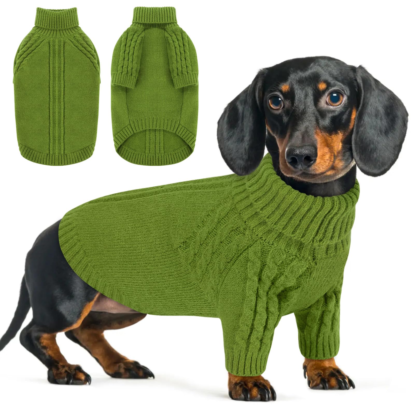 Queenmore sudadera para perro con cuello alto y manga larga, calor cómodo en paseos