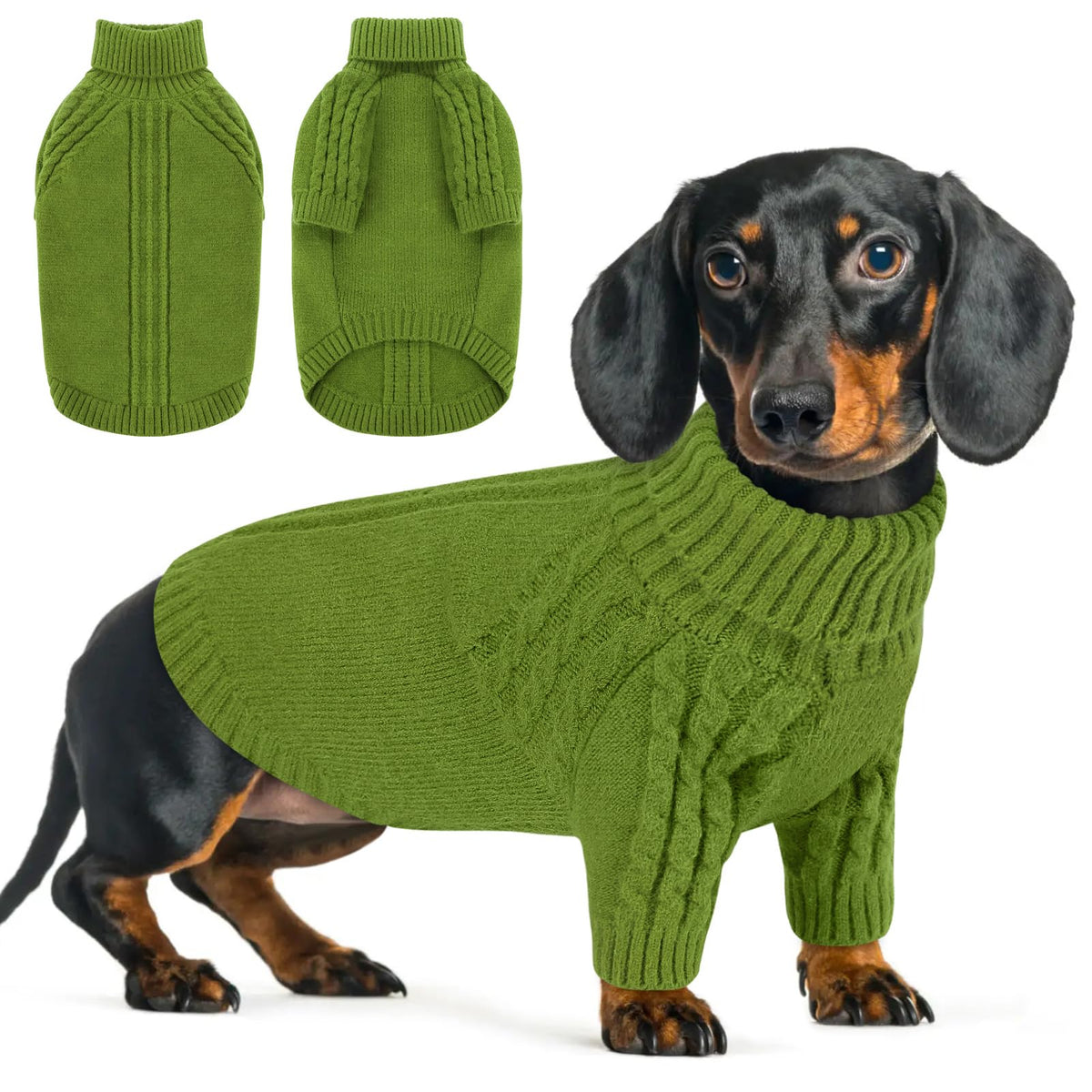 Queenmore sudadera para perro con cuello alto y manga larga, calor cómodo en paseos