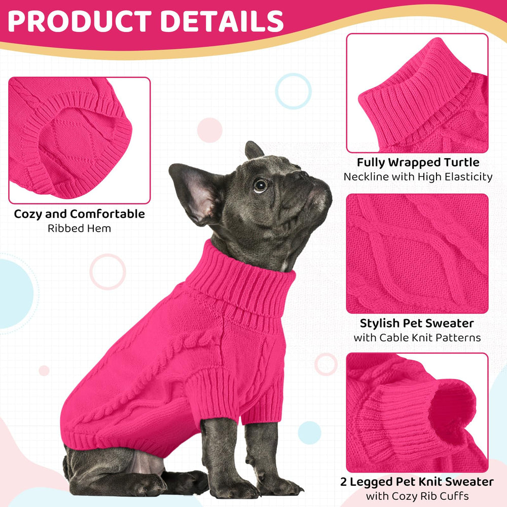 Queenmore sudadera para perro pequeño con cuello alto, color verde cesped.