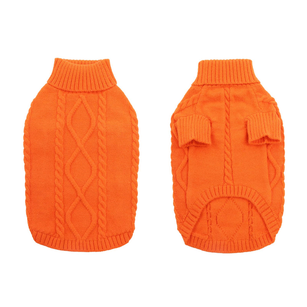 Queenmore sudadera naranja para perro, puños acanalados para un ajuste seguro.