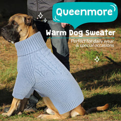 Queenmore suéter para perro azul, manga larga permite movimiento cómodo durante paseos