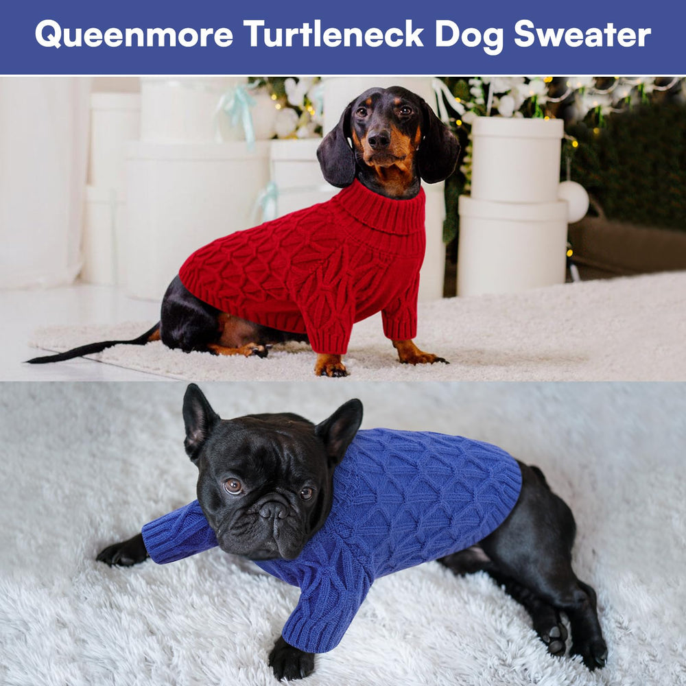 Queenmore suéter para Chihuahua XS, color azul real, fácil de poner.