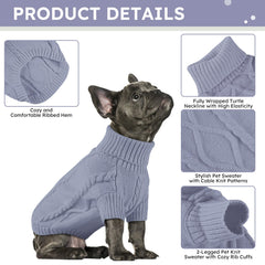 Queenmore sueter para perro, cuello alto para días fríos