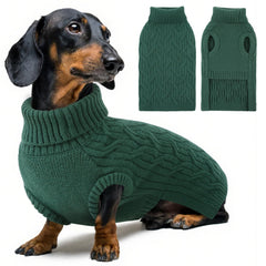 Queenmore suéter para perro pequeño con cuello alto sin mangas, ideal para paseos fríos.