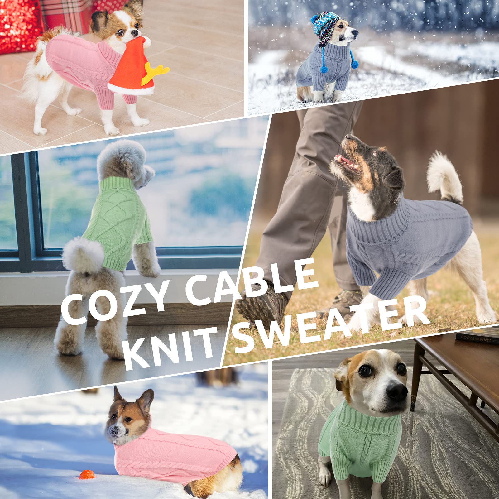 queenmore sueter perro rosa mediano, ideal para uso diario en invierno.