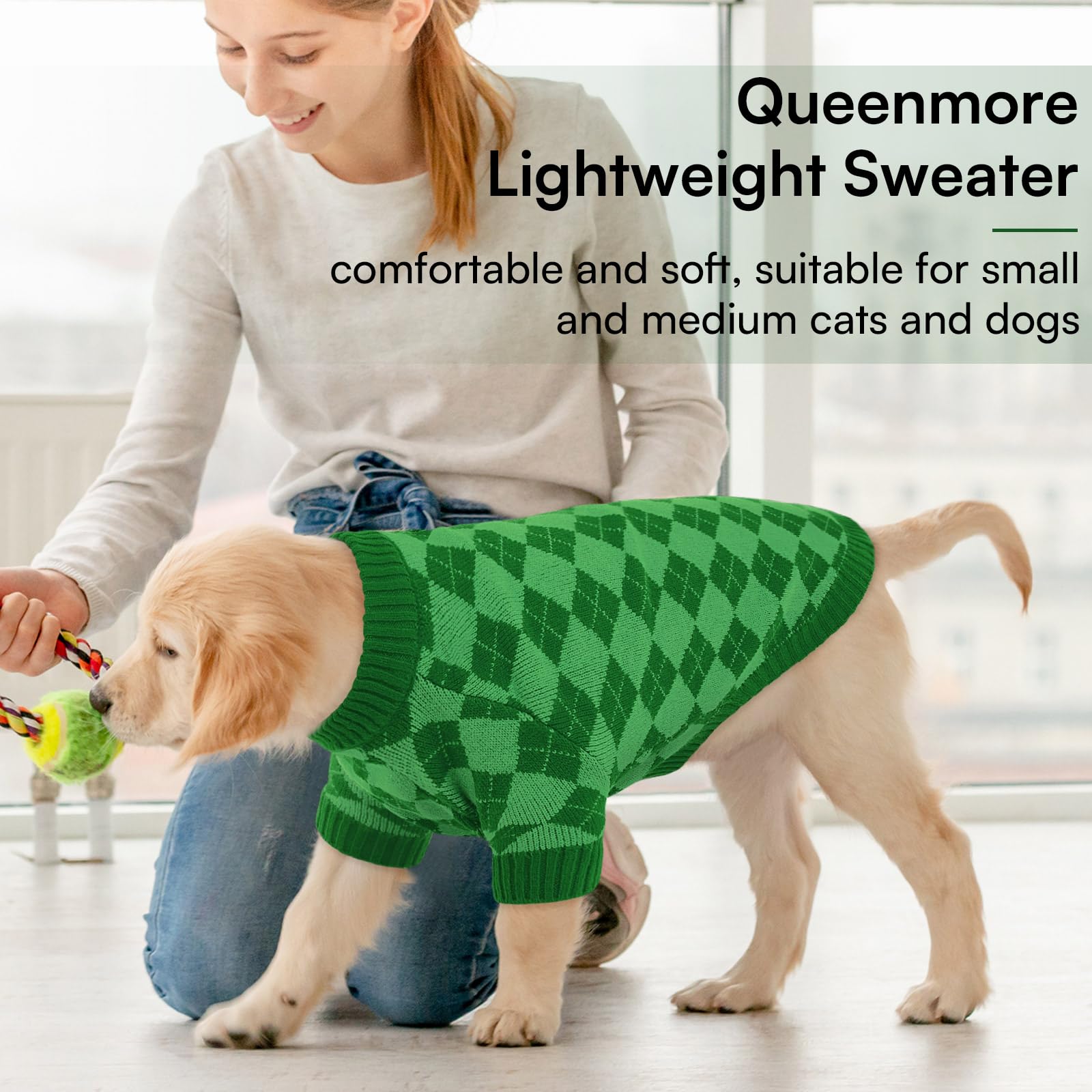 Queenmore suéter para perro XL, tejido acrilico suave y ligero.