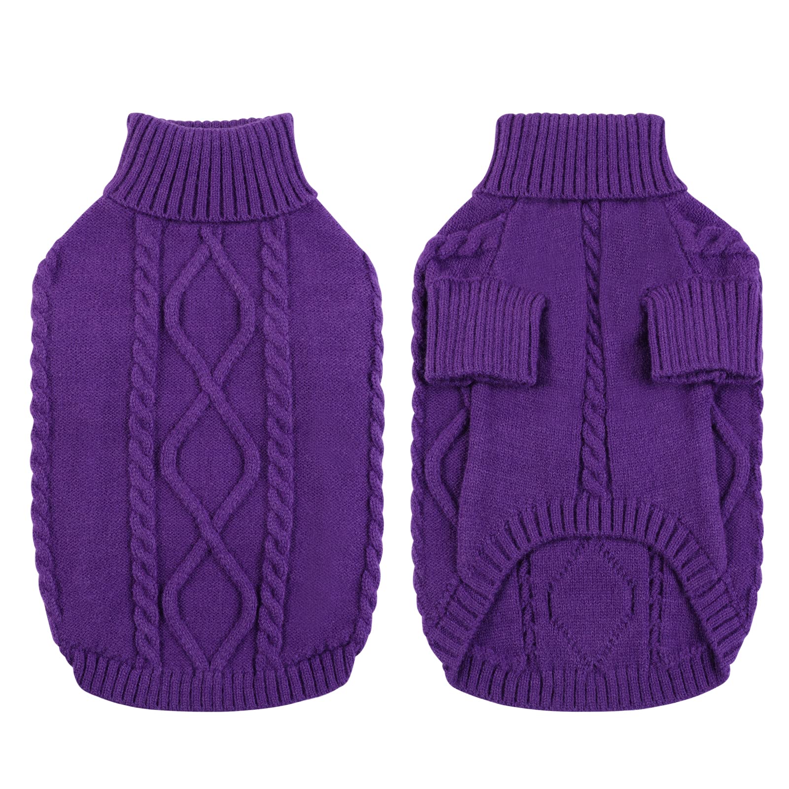 Queenmore suéter para perro; diseño sólido con puños rib para un look clásico