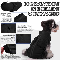 Queenmore XL sudadera perro agujero correa: práctico para paseos diarios