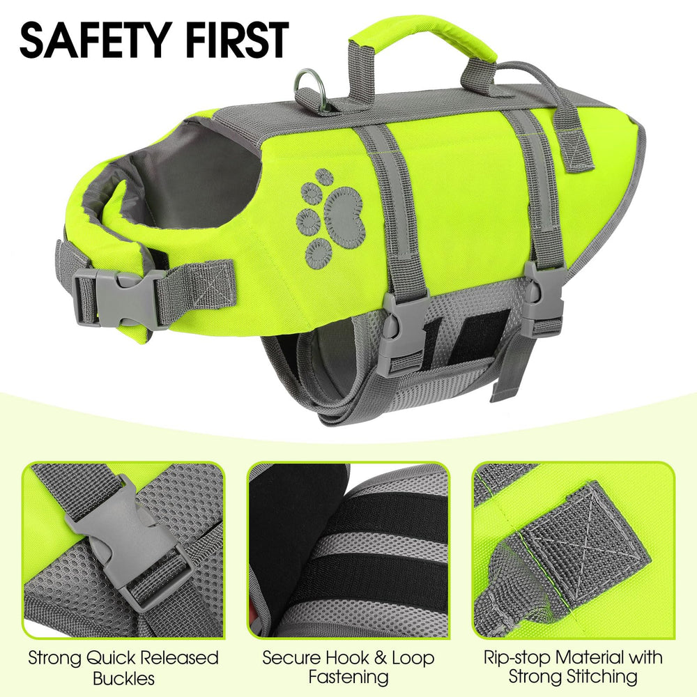 Queenmore XS chaleco salvavidas para perro, vista lateral, ajuste cómodo