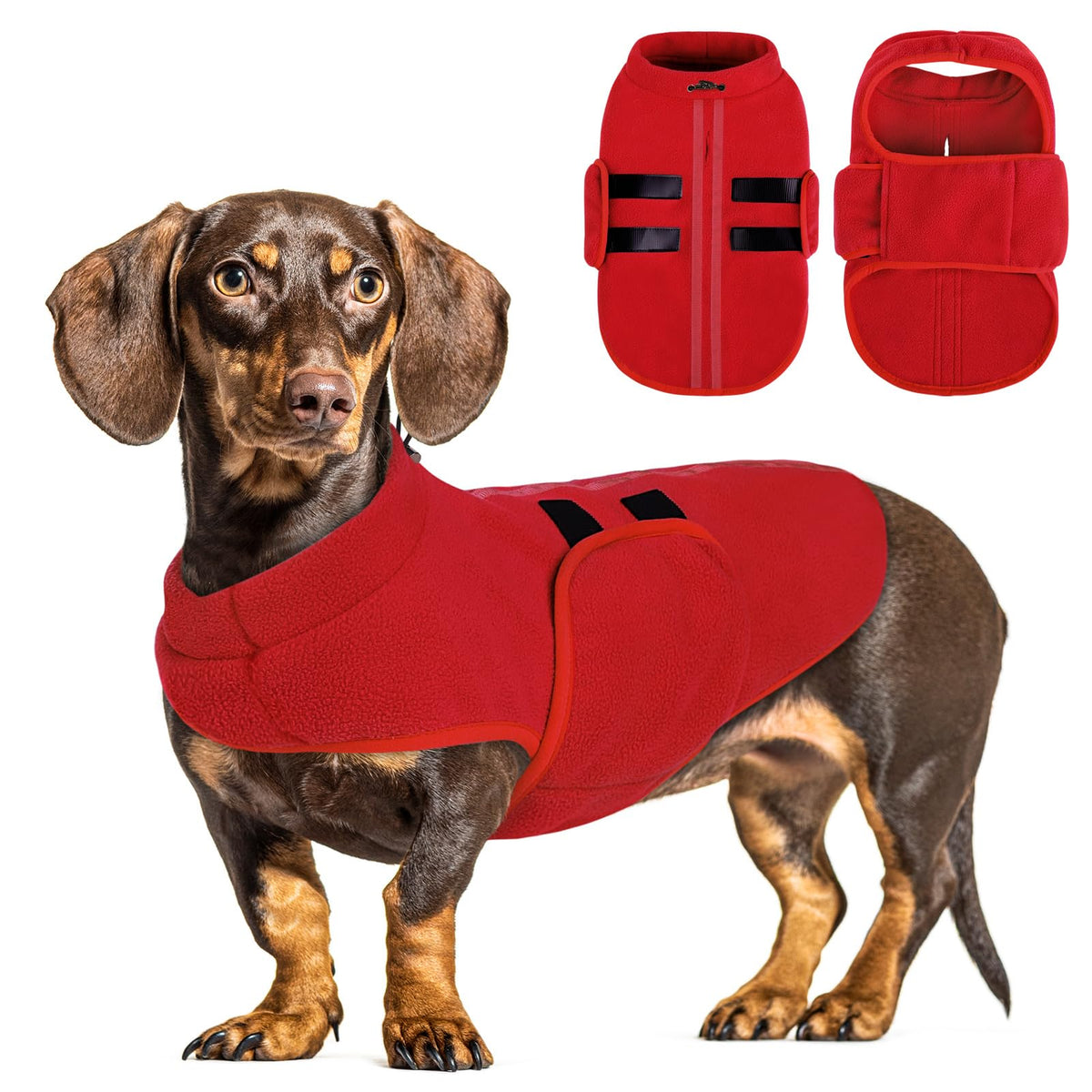 Queenmore XXS chaleco polar suave para perro, ideal para paseos fríos.