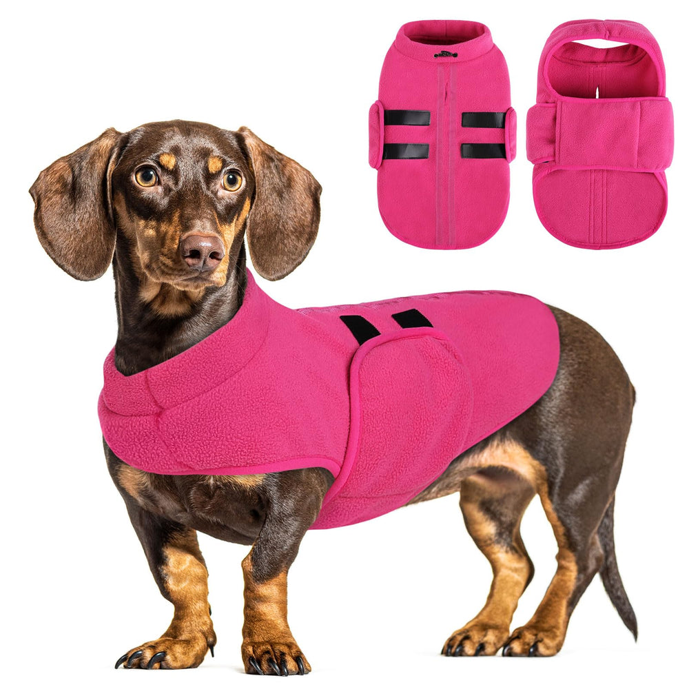 Queenmore XXS abrigo sudadera polar rosa frontal para paseos invernales