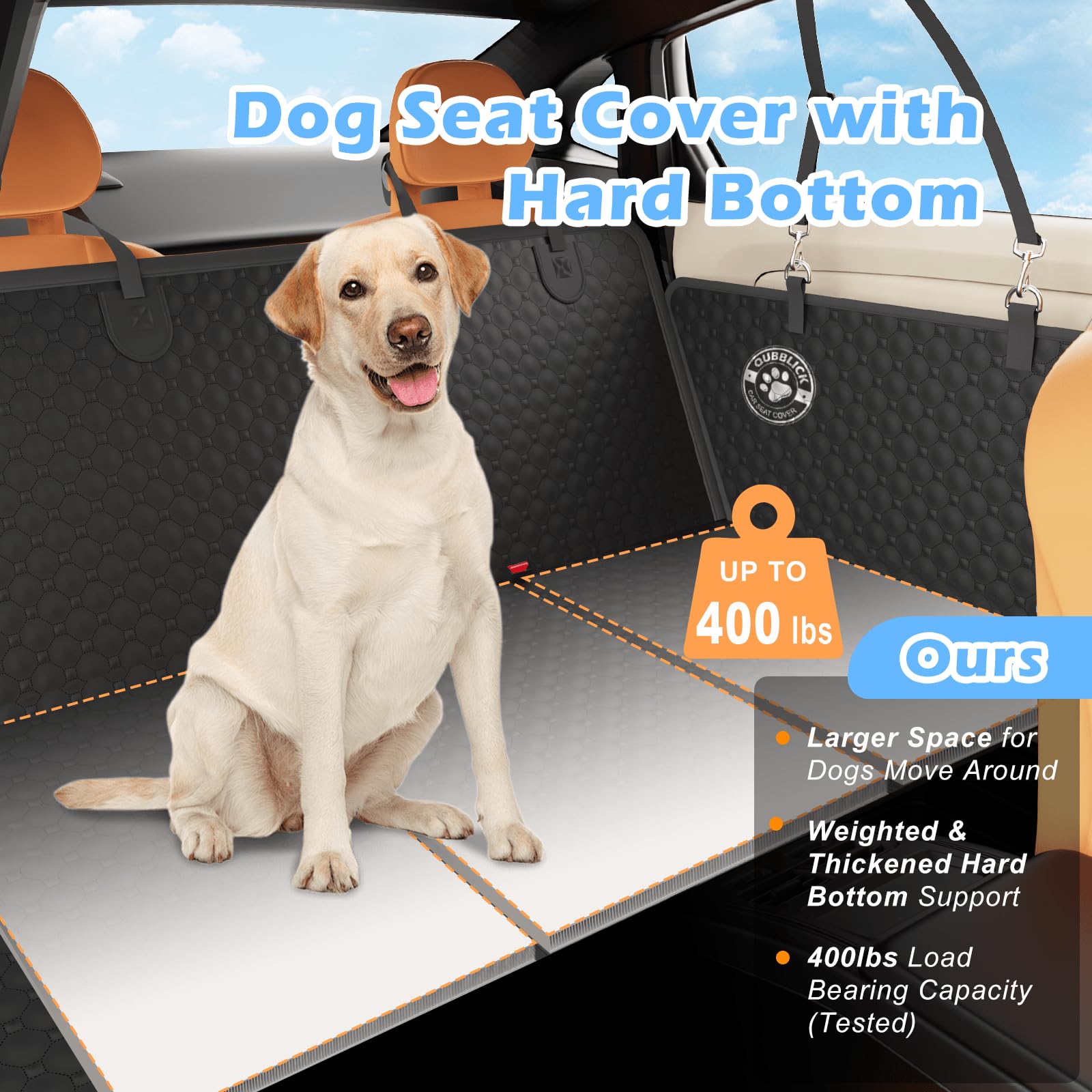 QUIBBLICK Funda anti-deslizante mantiene el perro estable durante la conducción.