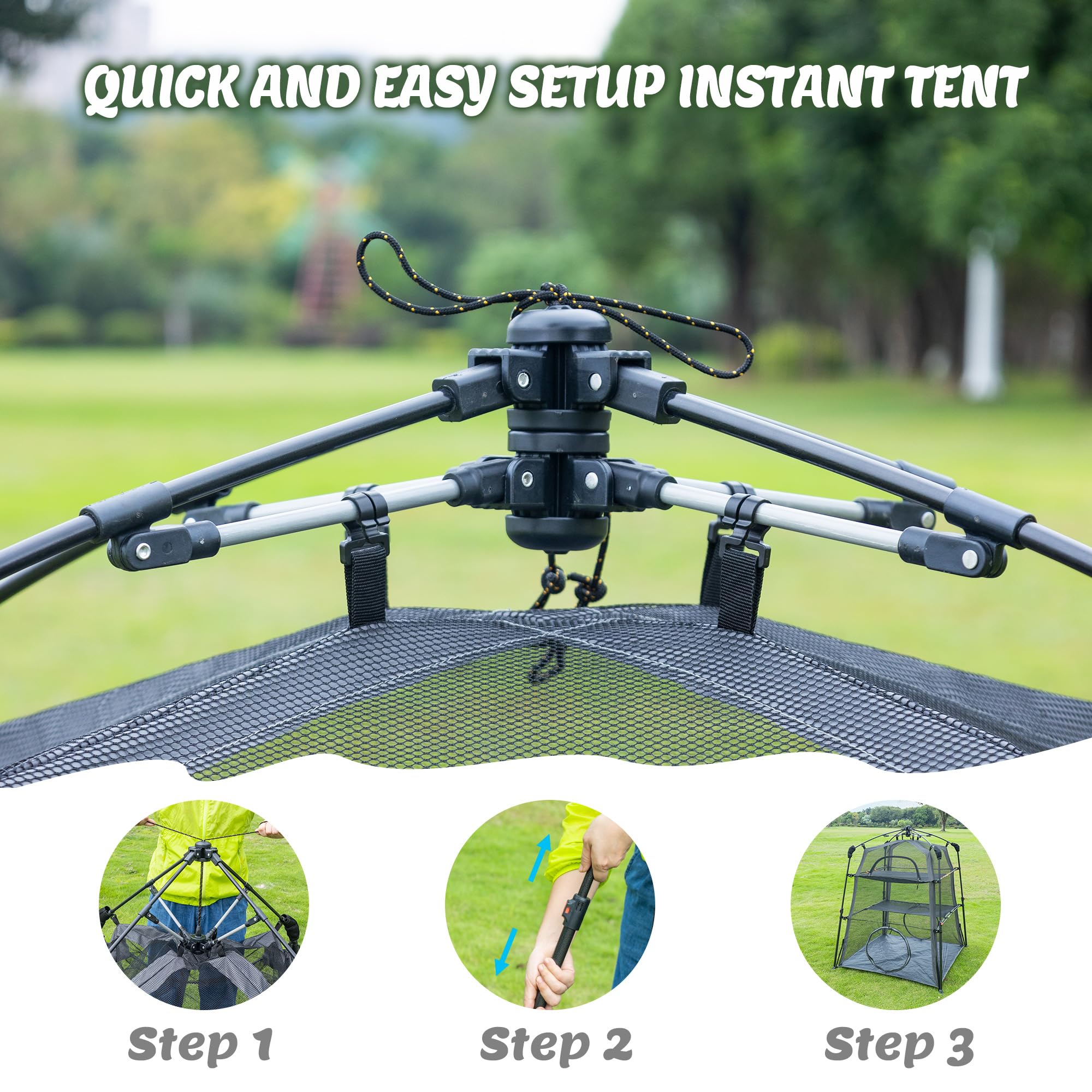 QUICK-UP Catio malla-360-grados, vista clara y seguridad para tu gato