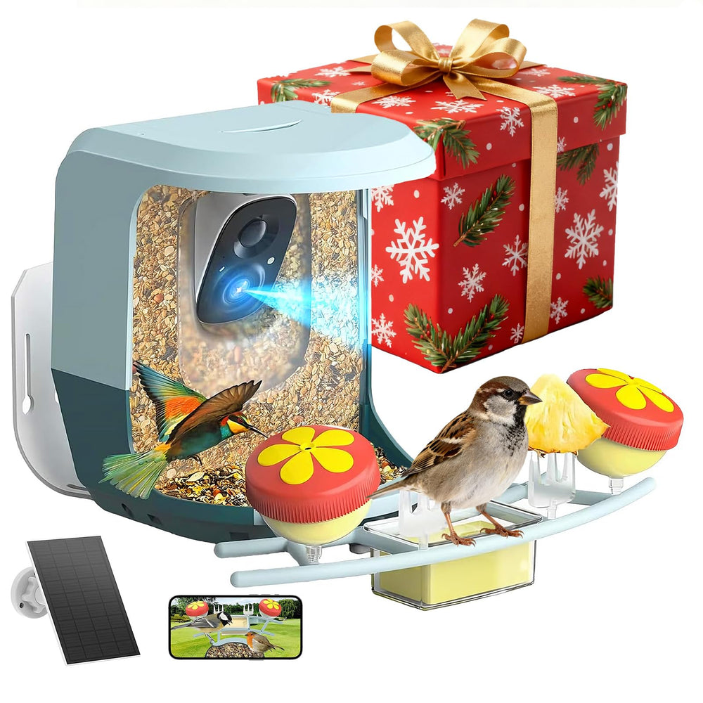 QUICTIGRY alimentador de aves con cámara 2K para ver aves con detalle durante la comida