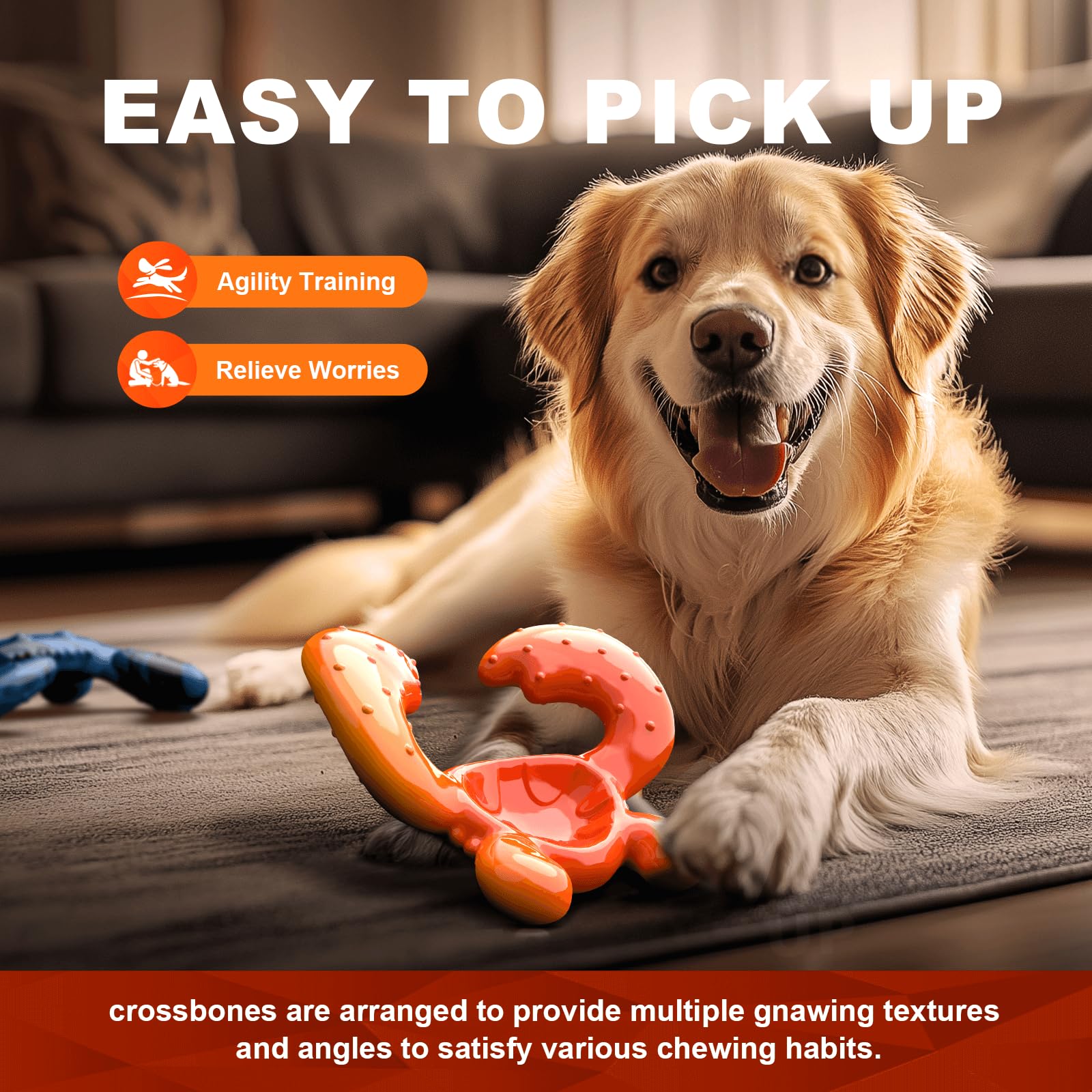 Quizvi Regalo Ideal para Perros Grandes, regalo duradero para masticadores.