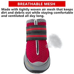 QUMY botas para perro con velcro ajustable, seguridad nocturna y ajuste perfecto.