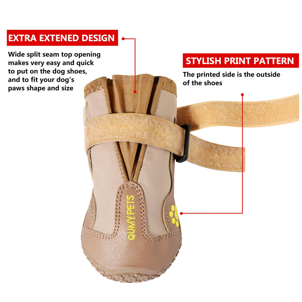 QUMY botas con bordado de pata para estilo y protección